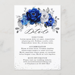 Information om royal Blue White Metallic Silver Bl Tilläggskort