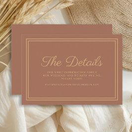 Information om Rust Burnt Orange Bröllop Tilläggskort