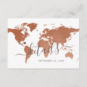 Information om Rust Copper World Map Travel Hotel Tilläggskort