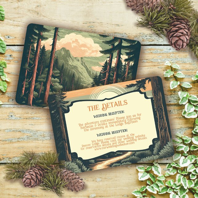 Information om Rustic Äventyr Mountain Forest Bröl OSA Kort (Skapare uppladdad)