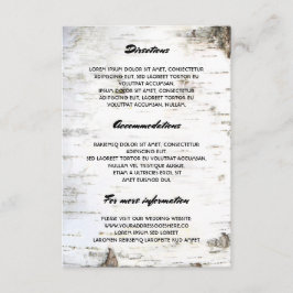 Information om Rustic Birch Bark Bröllop - Informa Tilläggskort