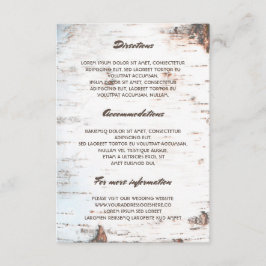 Information om Rustic Birch Bark Bröllop - Informa Tilläggskort