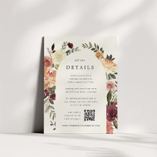 Information om Rustic Bloom Allt-i-ett-Bröllop Tilläggskort
