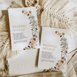 Information om Rustic Bohemian WildblomGarden Wedd Tilläggskort