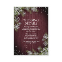 Information om Rustic Burgundy Silver Winter Wood