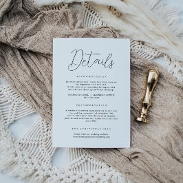 Information om Rustic Calligraphy Bröllop Tilläggskort