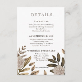 Information om Rustic Elegance Blommigt Bröllop En Tilläggskort