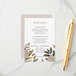 Information om Rustic Elegance Blommigt Bröllop En Tilläggskort