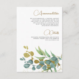 Information om Rustic Eucalyptus Guld Gren Bröllop Tilläggskort