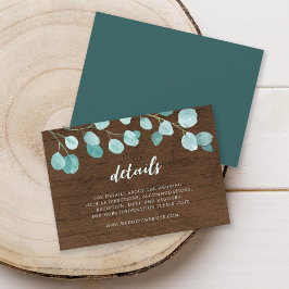 Information om Rustic Eucalyptus och Brown Wood Tilläggskort