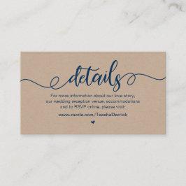 Information om Rustic Farm, Navy Blue, Kraft, Bröl Tilläggskort