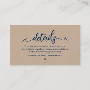 Information om Rustic Farm, Navy Blue, Kraft, Bröl Tilläggskort