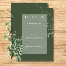 Information om Rustic Fern Grönt Foliage Emerald G Tilläggskort