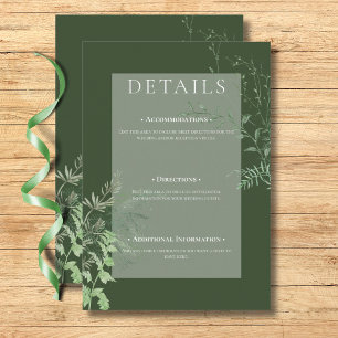 Information om Rustic Fern Grönt Foliage Emerald G Tilläggskort