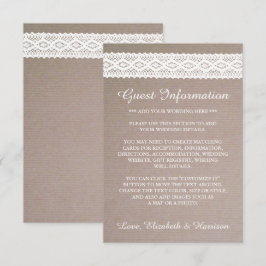 Information om Rustic Kraft & Vintage White Snöre Tilläggskort