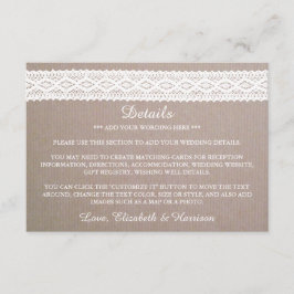 Information om Rustic Kraft & Vintage White Snöre Tilläggskort