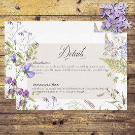 Information om Rustic Lavender Sage Wildblommes Wh Tilläggskort