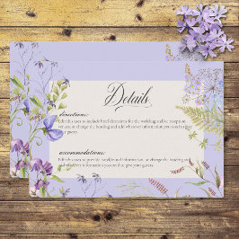 Information om Rustic Lavender Sage WildblommLaven Tilläggskort