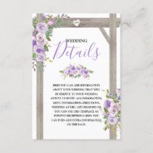 Information om Rustic Lila Blommigt Bröllop