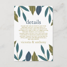 Information om Rustic Löv Blommigt Bröllop Tilläggskort