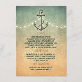 Information om Rustic Nautical Anchor och Ljus Brö Tilläggskort