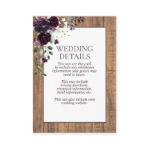 Information om Rustic Plum Lila Blommigt Wood