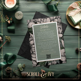 Information om Rustic Sage, Champagne White Bloom Inbjudningar