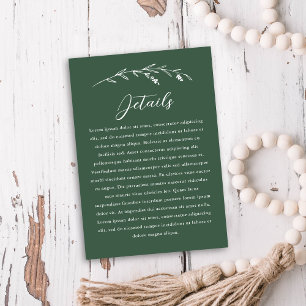Information om Rustic Sage Grönt Wildblomme Bröllo Tilläggskort