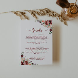 Information om Rustic Summer Blommigt Calligraphy  Tilläggskort