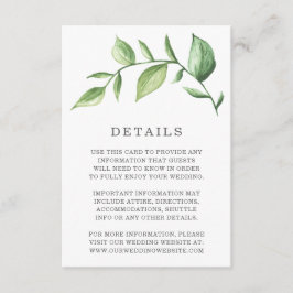 Information om Rustic Watercolor Greenery Sprig Br Tilläggskort