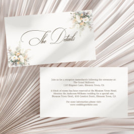 Information om Rustic White Blooms Bröllop Tilläggskort