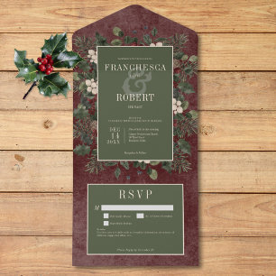 Information om Rustic Winter Berries & Gräs Burgun