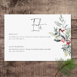 Information om Rustic Winter Holly Berries & Snö Tilläggskort