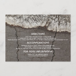 Information om Rustic Wood Birch Bark Träd Bröllop Tilläggskort