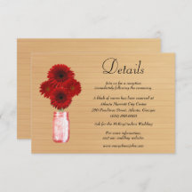 Information om Rustic Wood Red Blommigt Mason Burk