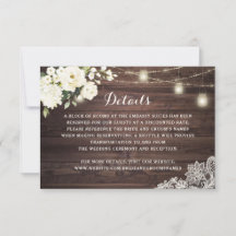 Information om Rustic Wood White Blommigt Snöre Br