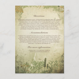 Information om Rustic Woodland Bröllop / Detaljer Tilläggskort