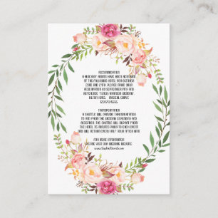 Information om Rustit Rosa Blommigt Bloom Bröllop Tilläggskort