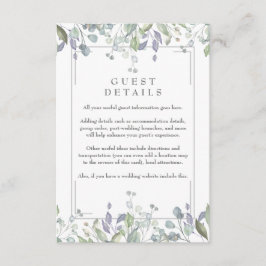 Information om Sage and Lilac Blommigt Guest Infor Tilläggskort
