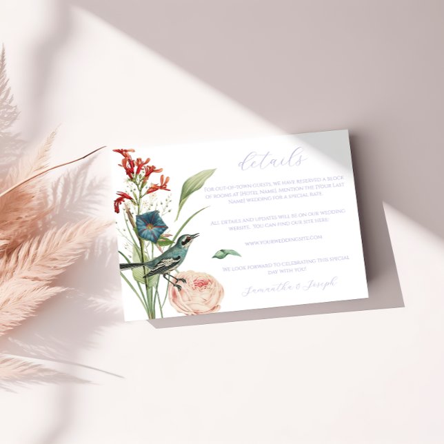 Information om Sage Grönt Blommigt Bröllop-kort Tilläggskort (Skapare uppladdad)