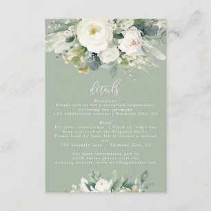 Information om Sage Grönt Eucalyptus Blommigt Bröl Tilläggskort