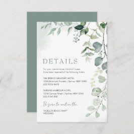 Information om Sage Grönt Eucalyptus Garden Weddin Tilläggskort