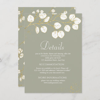 Information om Sage Grönt Guld Eucalyptus Löv Bröl Tilläggskort