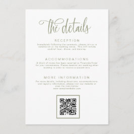 Information om Sage Grönt Handskriven Calligraphy Tilläggskort