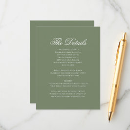 Information om Sage Grönt Löv Monogram Vapensköld Tilläggskort