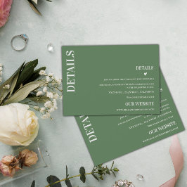 Information om Sage Grönt Modern Contemporary Bröl Tilläggskort