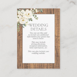 Information om Sage Grönt White Blommigt Snöre Woo Tilläggskort