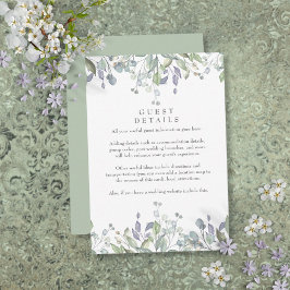 Information om Sage Lilac Blommigt Guest Tilläggskort