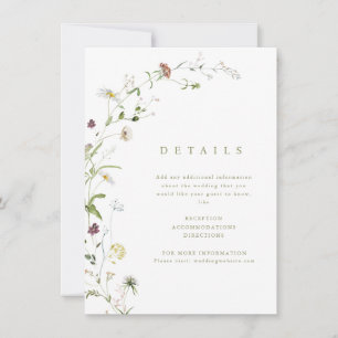 Information om Sage Wildblomma Rustic Boho Bröllop Inbjudningar