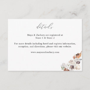 Information om Seashells & White Blommigt Small Tilläggskort